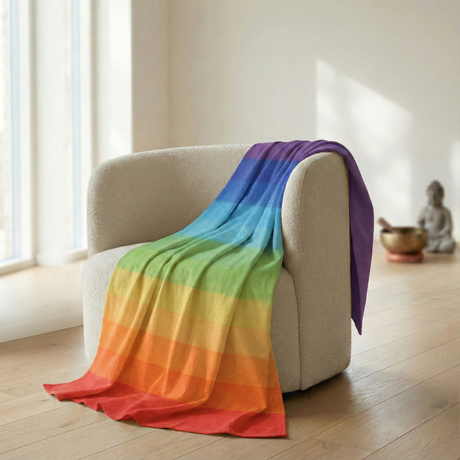 Couverture en coton Chakra - multicolore