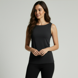Yoga-Top Boatneck "ala" - black - YOGISHOP