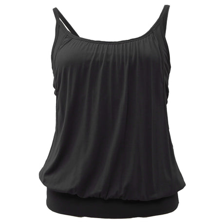 Zen Layered Loose Tunic - black - YOGISHOP