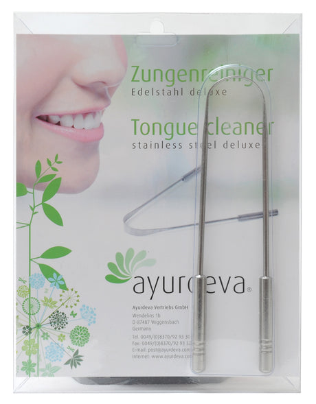 Zungenreiniger deluxe aus Edelstahl - YOGISHOP