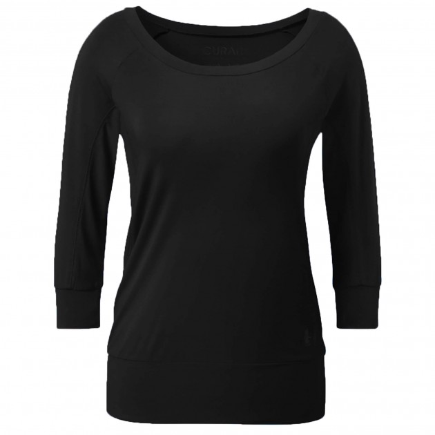 Yoga Shirt 3/4 Boatneck - black 