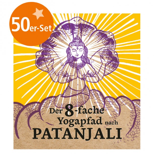 set of 50 Mini Booklet - The 8-fold Path of Yoga according to Patanjali 
