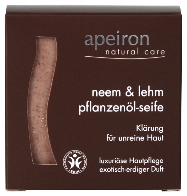 Neem & Lehm, ayurvedische Pflanzenöl-Seife, 100 g 