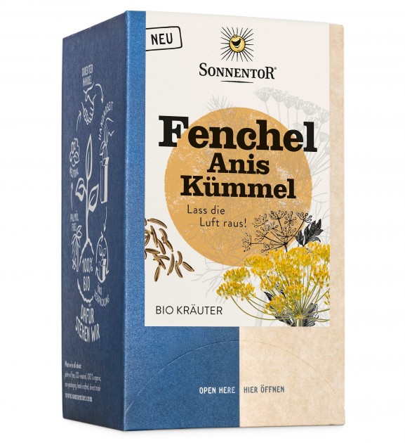 Organic Fennel Aniseed Caraway Tea Blend, 30.6 g 