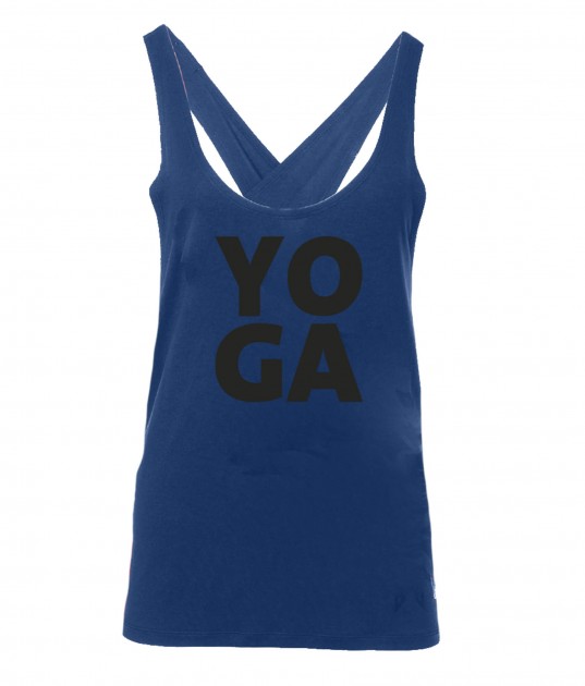 Yoga-Tank-Top "Aja Yoga" - blue 
