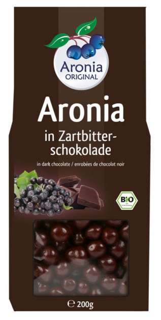 Organic Aronia Berries in Dark Chocolate, 200 g 