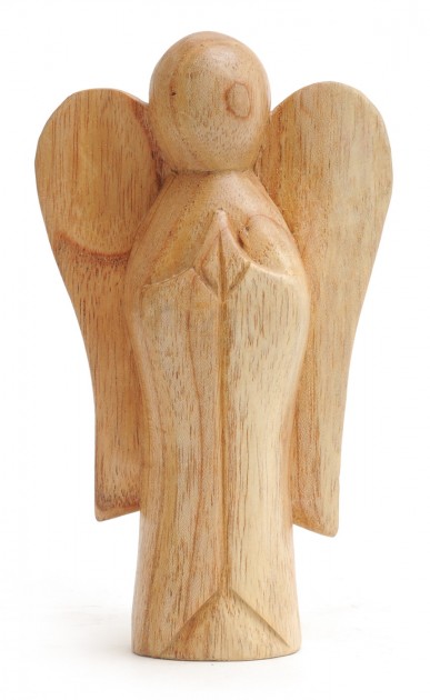Praying angel made of wood 