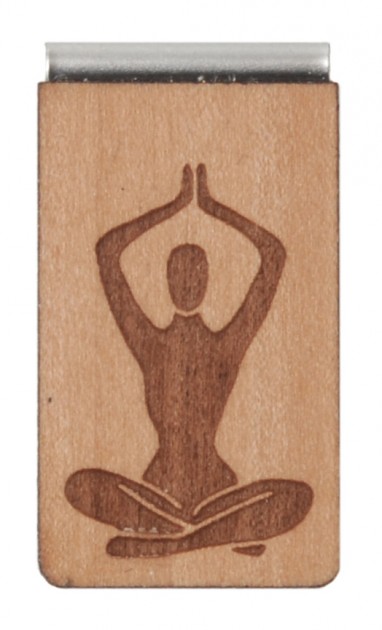 Wooden bookmark Asana