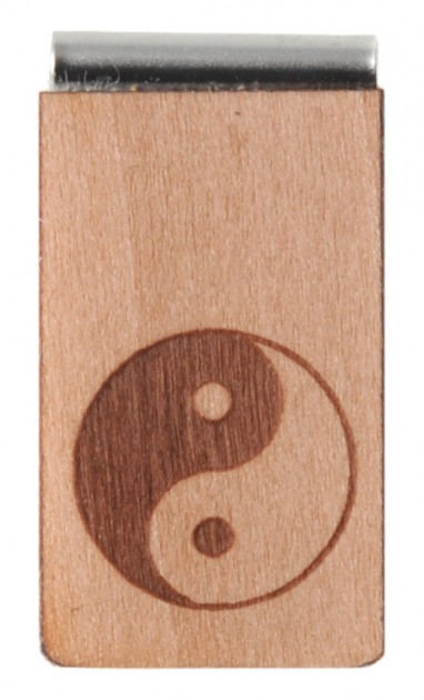Wooden bookmark Yin & Yang