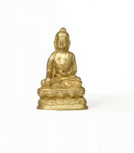 Buddha Statue aus Messing 5 cm 