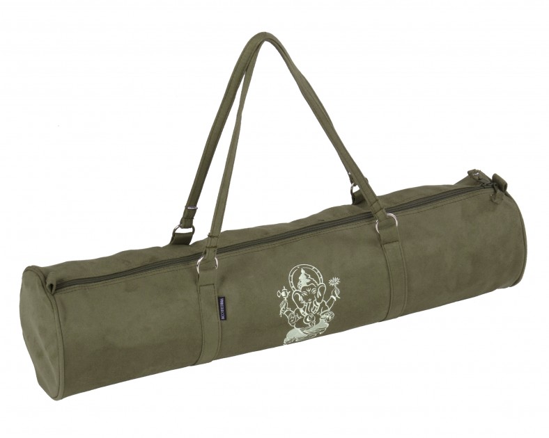 Yoga bag yogibag® style - zip - velour - art collection - 69 cm olive - Ganesha