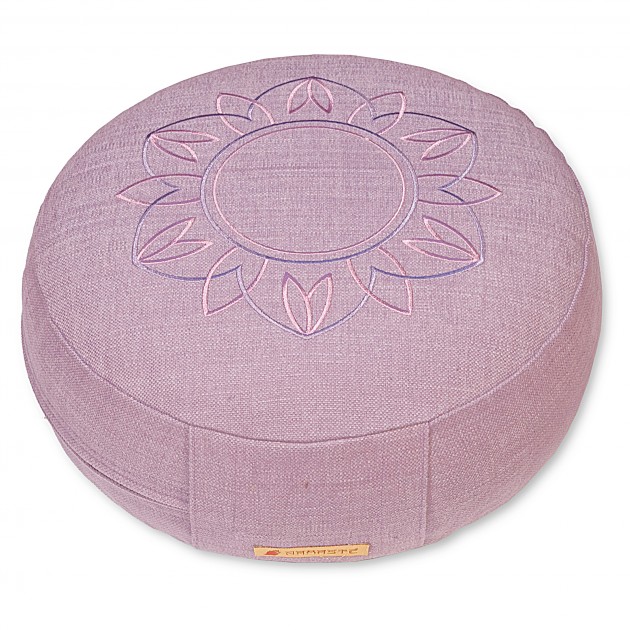 Meditation cushion 'Darshan Neo' - Flower, round lilac