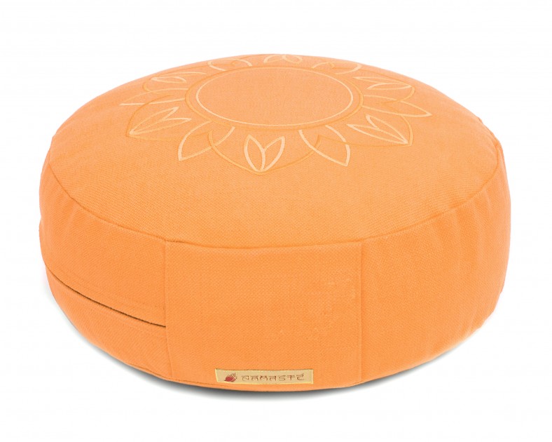 Meditation cushion 'Darshan Neo' - Flower, round orange