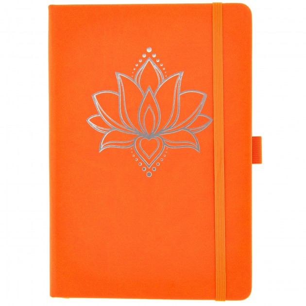 Yoga Notizbuch A5 - Lotus orange 