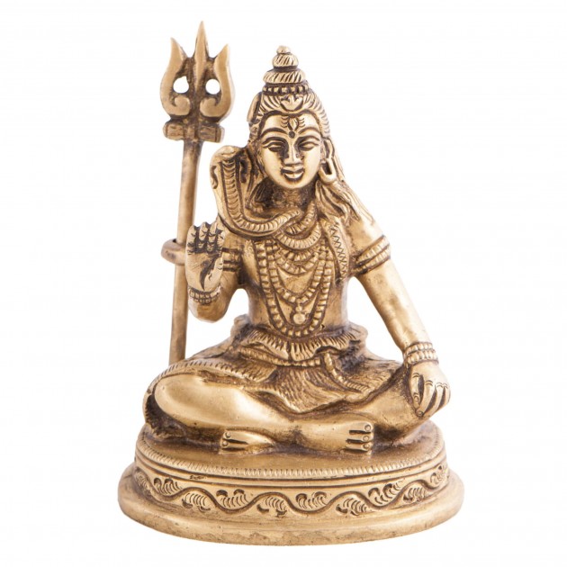 Shiva Figur aus Messing, 10 cm 