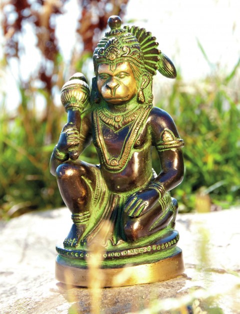 Hanuman figure made of brass, 13 cm 