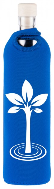 Flaska Trinkflasche NEO DESIGN 0,75 l blau - Baum des Lebens