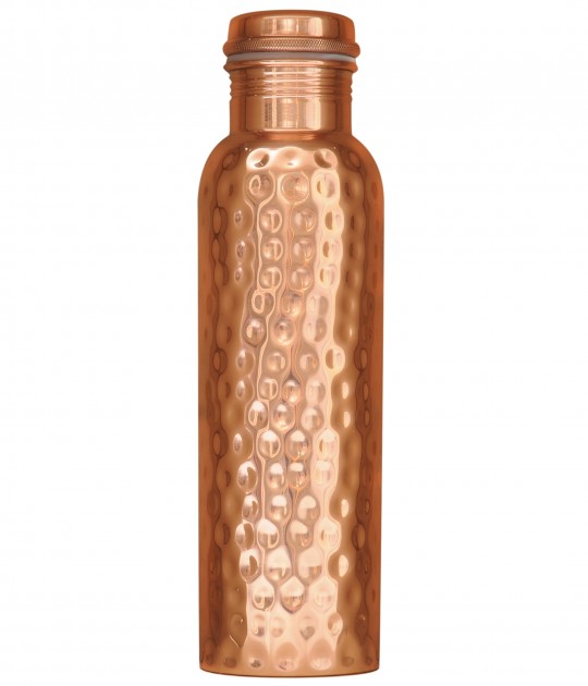 Copper bottle hammered, 0,9 l 