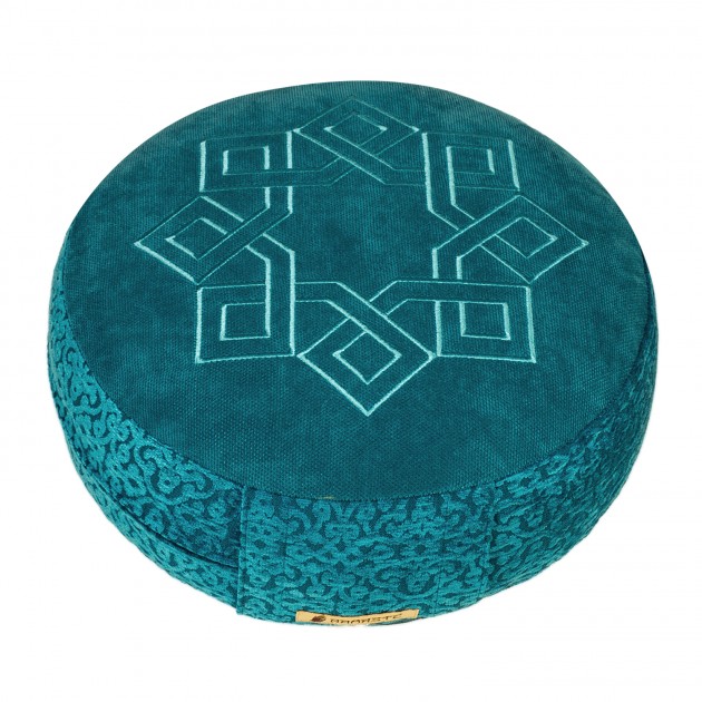Meditation Cushion Sangit, round Sufidance turquoise