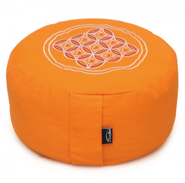 Meditation cushion round - vintage - cotton - ø 30cm x 15cm mango