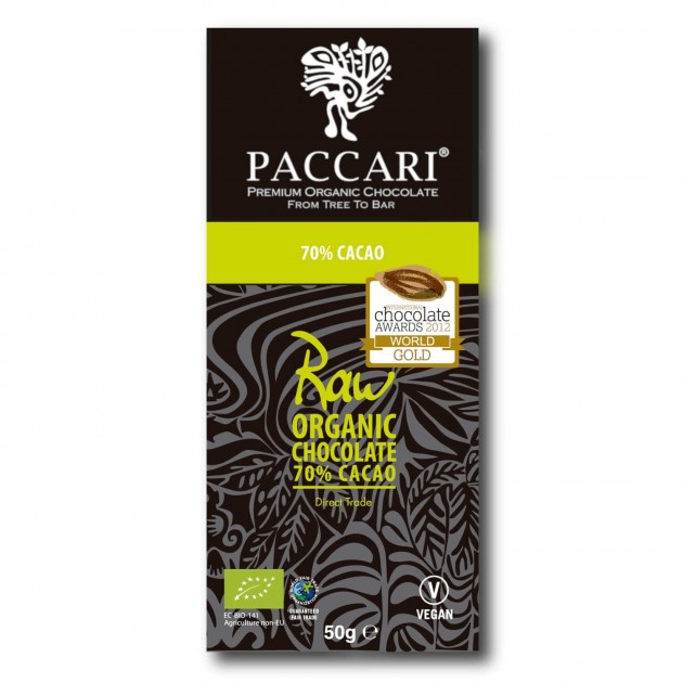Organic Raw Chocolate Bar 70%, 50 g 