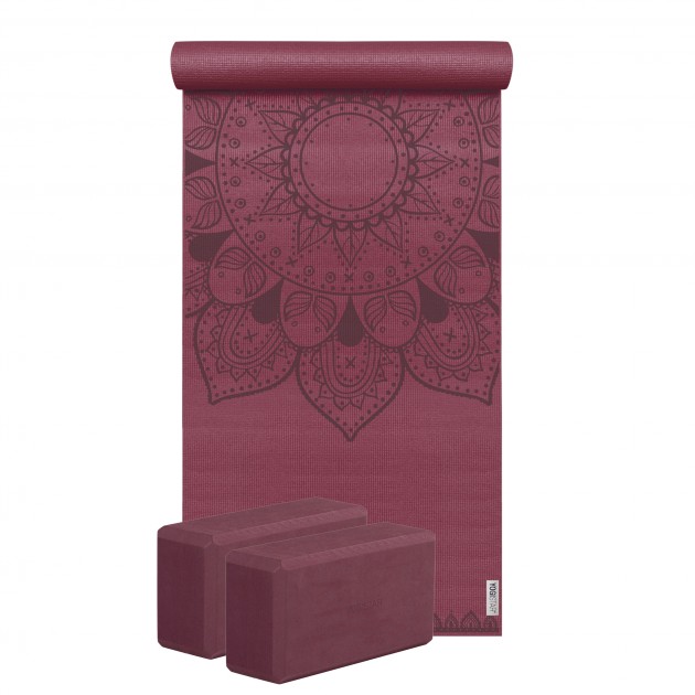 Yoga Set Starter Edition - harmonic mandala (yoga mat + 2 yoga blocks) 