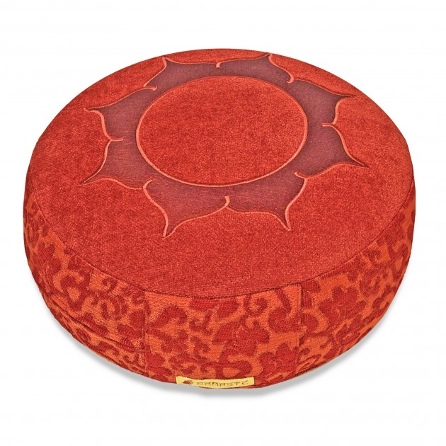 Meditation cushion 'Shakti' round lotus red