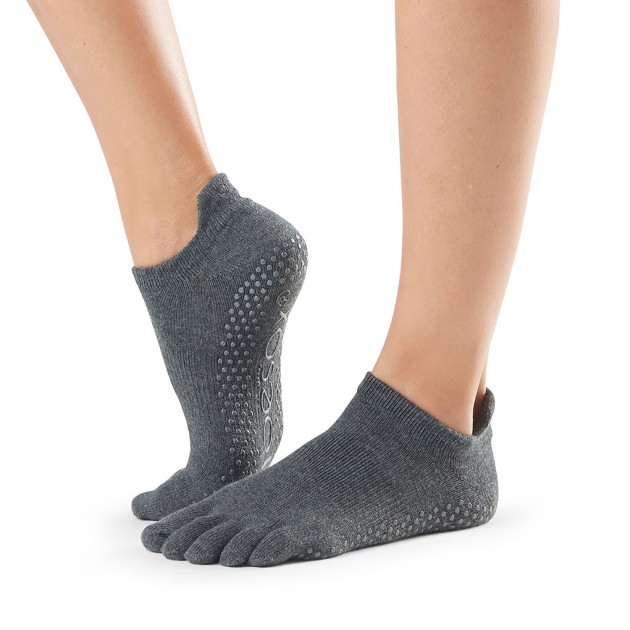 Toe socks "ANKLE" low rise closed, charcoal grey S