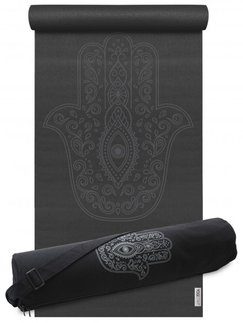 Yoga Set Starter Edition - hand of fatima (yoga mat + yoga bag) zen black