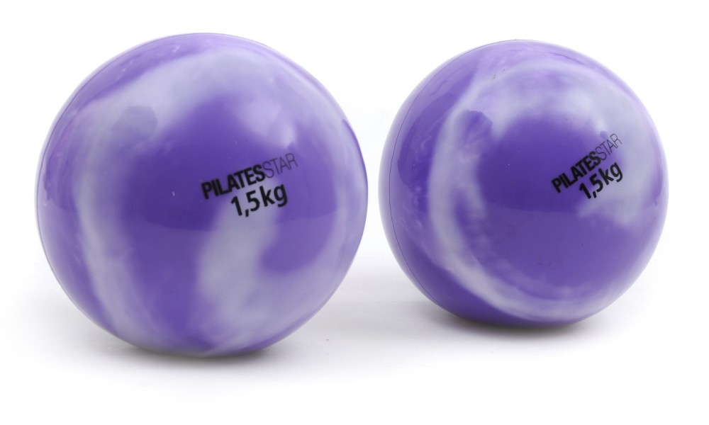 Toning-Ball 1,5 kg - 12 cm (violett, weiß)