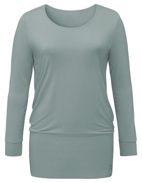 Yoga Curves Collection Dress Shirt - eukalyptus blue 