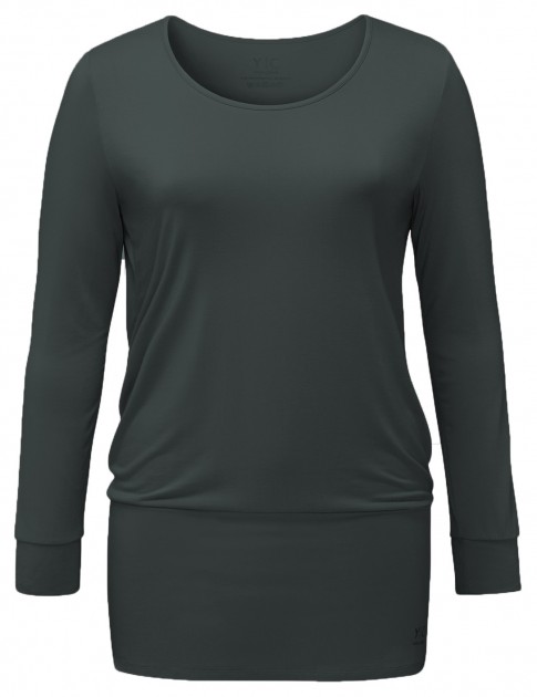 Yoga Curves Collection Dress Shirt - tafelgrau 