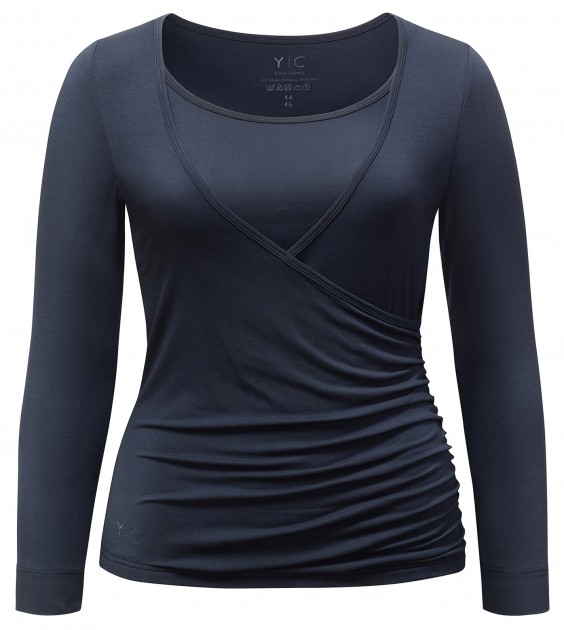 Yoga Curves Collection Wrap-Shirt - midnight blue 