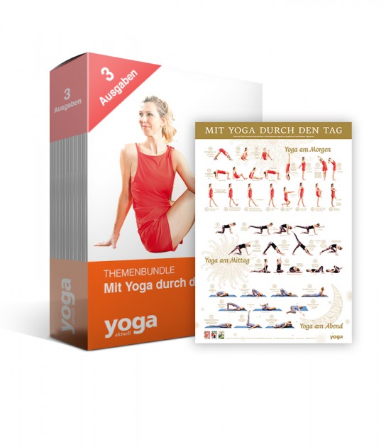 "With Yoga through the Day" + Poster - Bundle of 3 