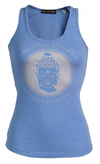 Yoga Tank-Top "Buddha" - blue 