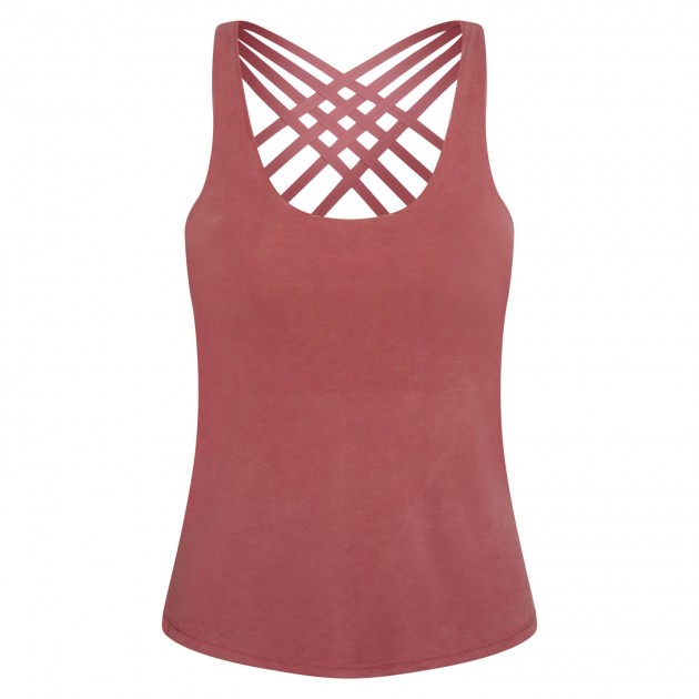 Yoga top Nira with integrated bra - rusty red L