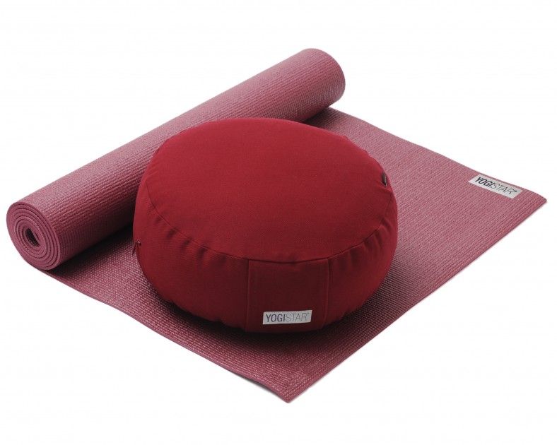 Yoga Set Starter Edition - Meditation (yoga mat + cushion) bordeaux