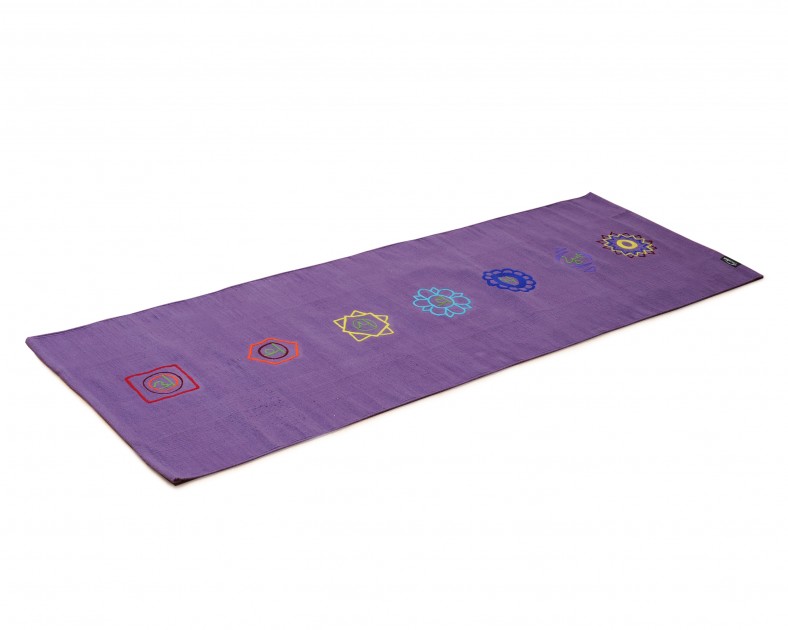 Yoga rug cotton rug - chakra violet
