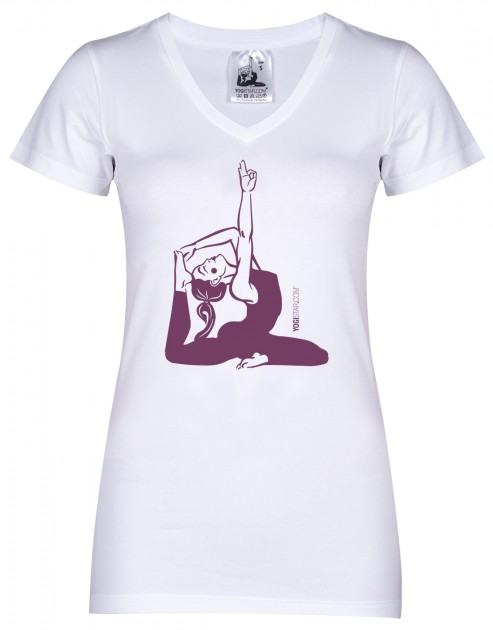 Yoga-T-Shirt "Yogifee" - weiß 