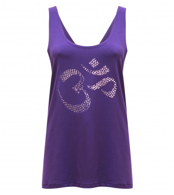 Yoga-Tank-Top "OM" - purple S