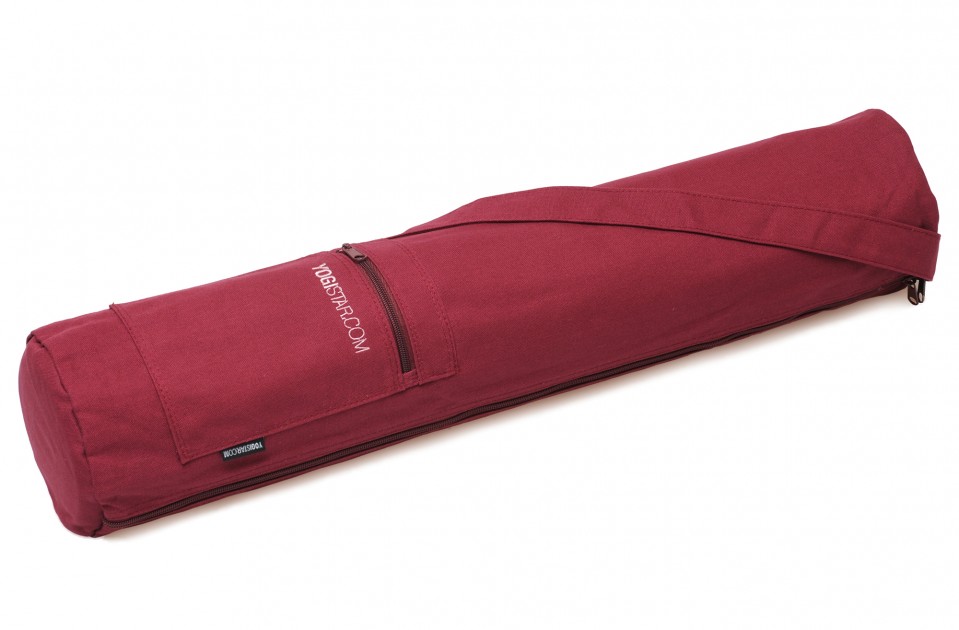 Yoga bag yogibag® basic - zip - cotton - 65 cm bordeaux