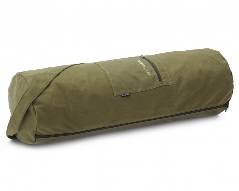 Yoga carrybag basic - zip - cotton - mega big - 73 cm olive
