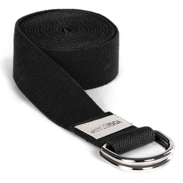 Yoga belt 'yogibelt' 260D black MD-Ring 260cm