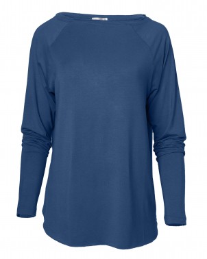 Buy Luranee Yoga Shirts Long Sleeve, Woman Athleisure Tops Round Neck Criss  Cross Back Flowy Hem Knitted Fabric Moisture Wicking Workout Tunics  Training Running Cycling Hiking Clothes Blue XL Online at  desertcartSeychelles