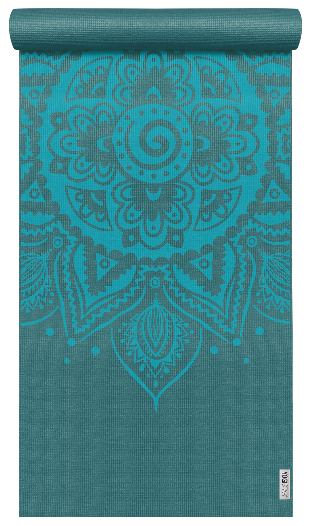  Yoga bag yogibag® basic - zip - cotton - art collection - 65  cm - spiral mandala - petrol